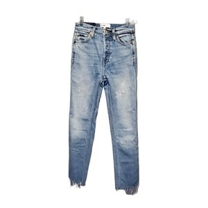 Re/Done Originals Double Needle Long Buttonfly Denim Blue Jeans Size‎ 24